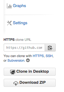 The clone URL on GitHub